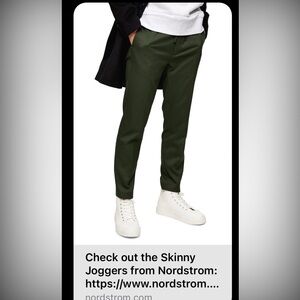 Topman Green Chino Pants Modern Fit